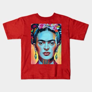 frida kahlo portrait Kids T-Shirt